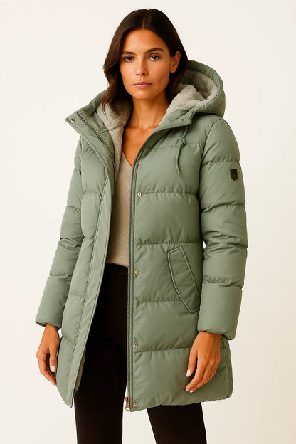 Nora Hooded Longline Puffer Jacket