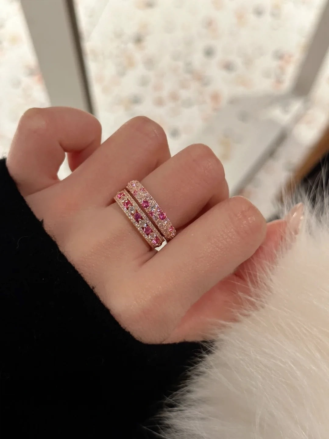 Nuala Pink Pave Ring - Multicolor