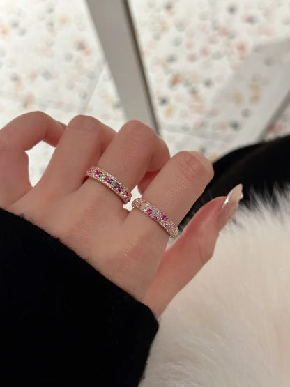 Nuala Pink Pave Ring - Multicolor