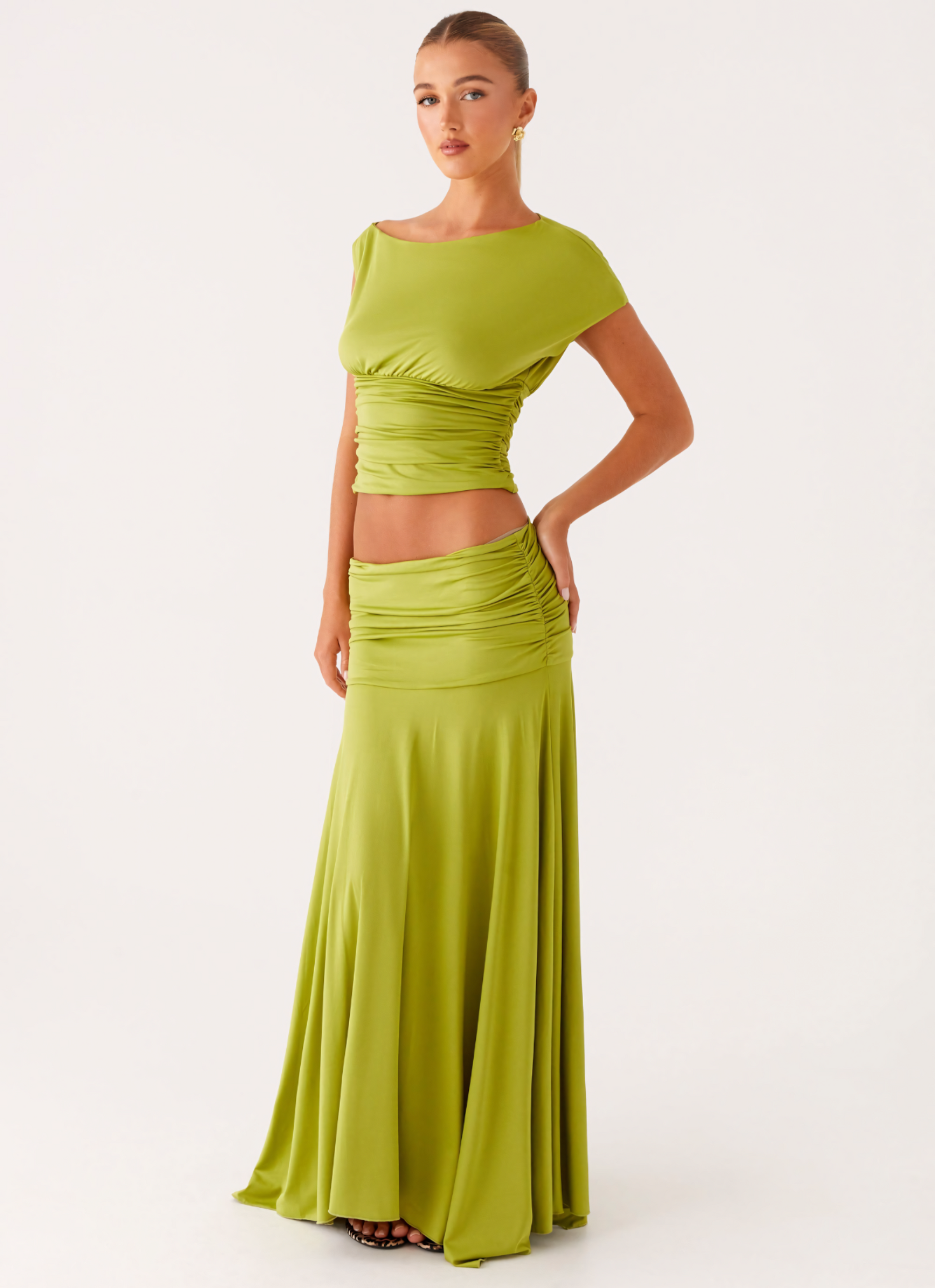 Odette Boat Neck Maxi Dress