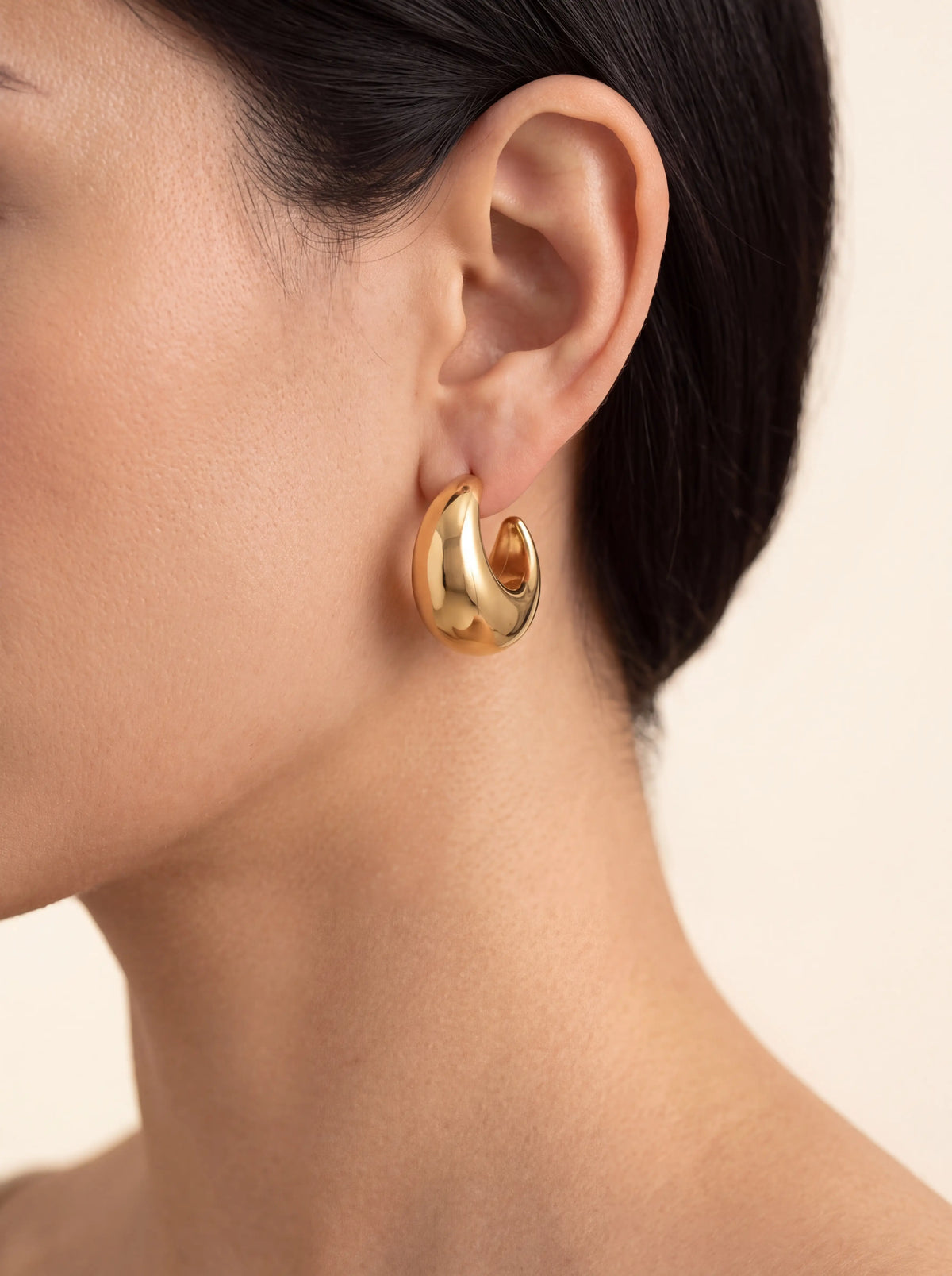 Orabella Gold Chunky Hoop Earrings - Gold