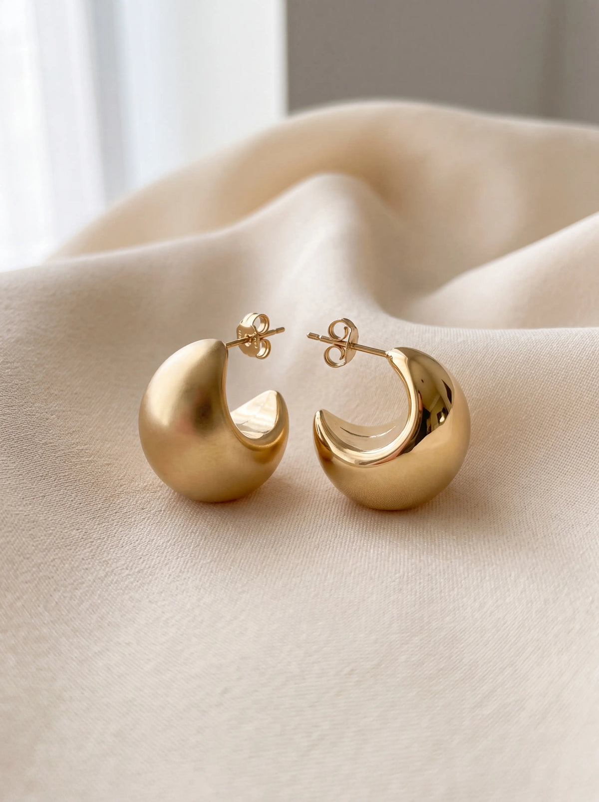 Orabella Gold Chunky Hoop Earrings - Gold