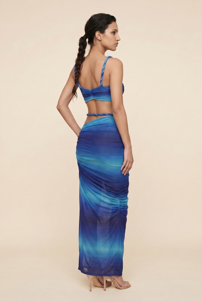 Palmira Cutout Maxi Set - Blue Ombre