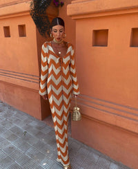 Rust and Ivory Chevron