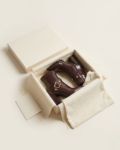 Priscille Buckled Ankle Boots