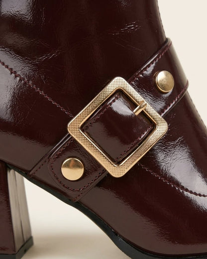 Priscille Buckled Ankle Boots