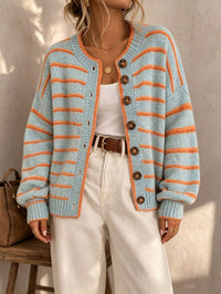 Light Blue and Orange Stripe