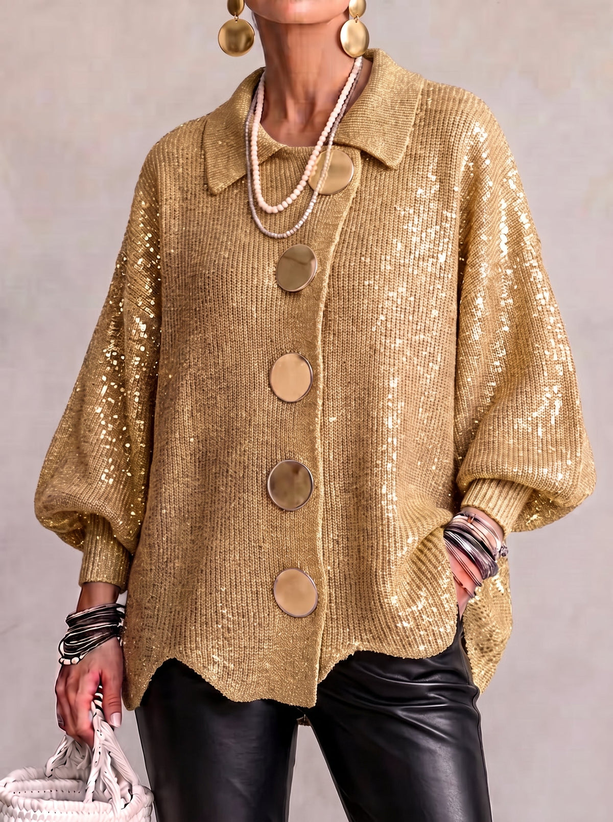 Rocio Knit Jacket - Gold