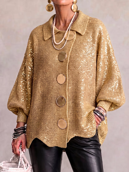 Rocio Knit Jacket - Gold
