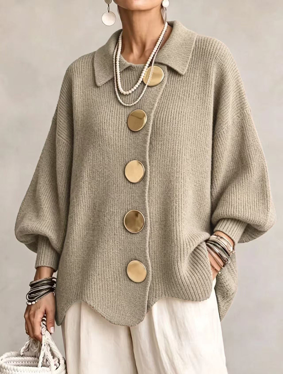 Rocio Knit Jacket - Khaki