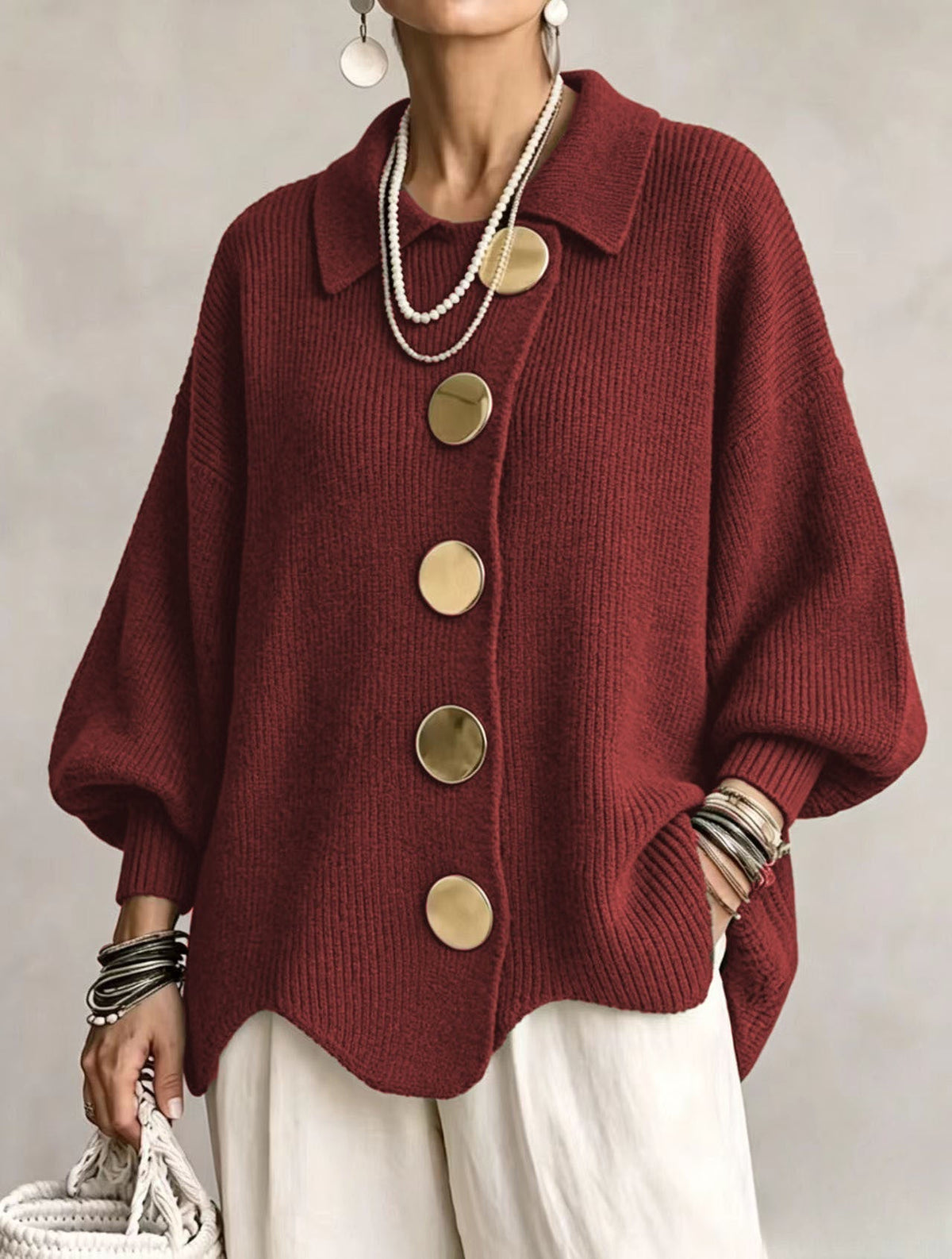Rocio Knit Jacket - Red