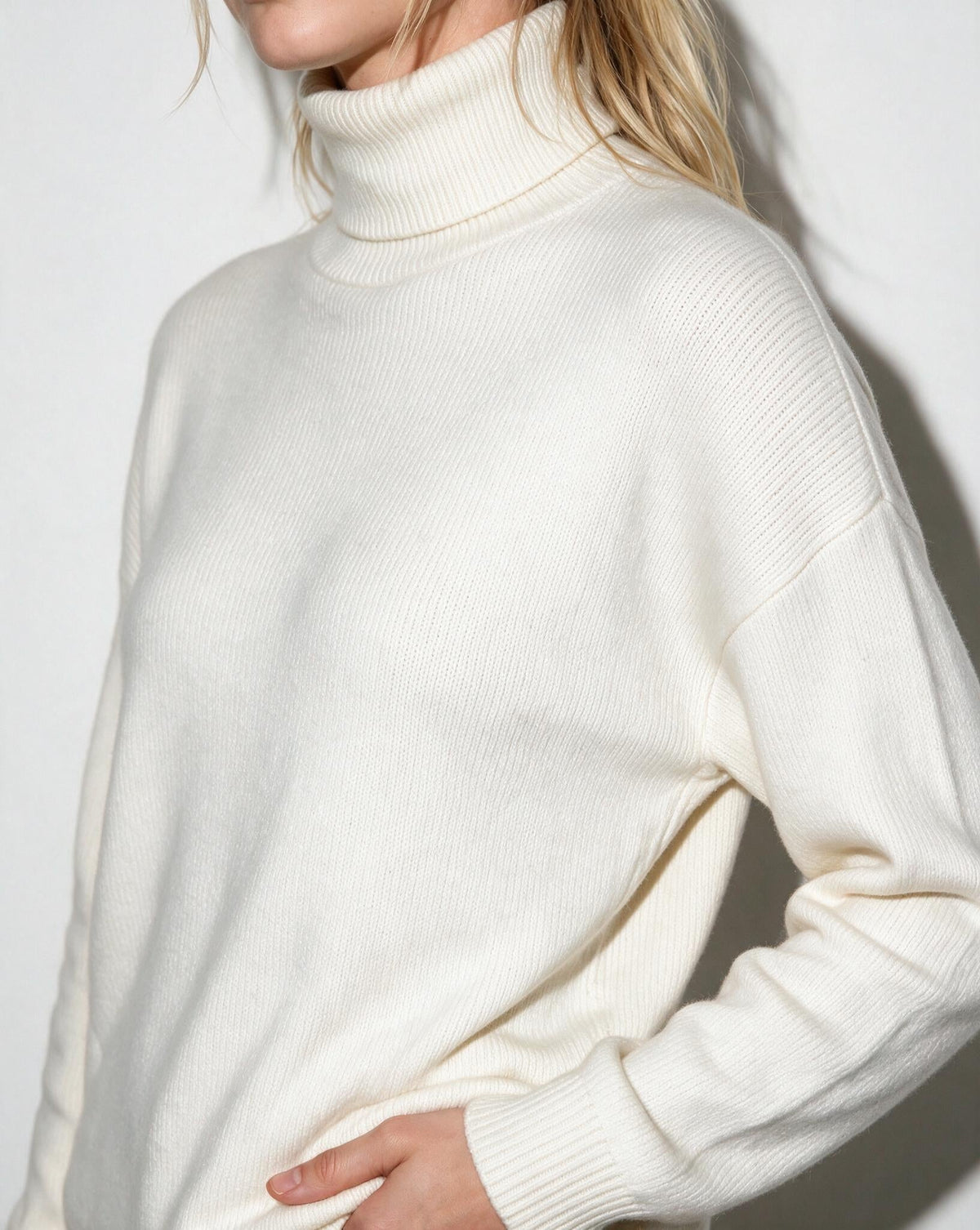 Roisin Turtleneck Wide Leg Loungewear Set - Ivory