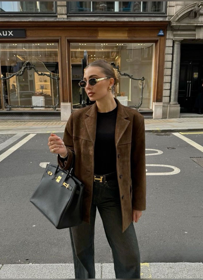 Romy Suede Button Jacket