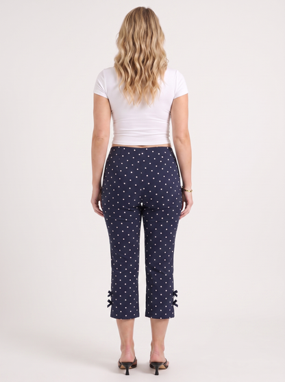 Rosario Bow Detail Capri Pants