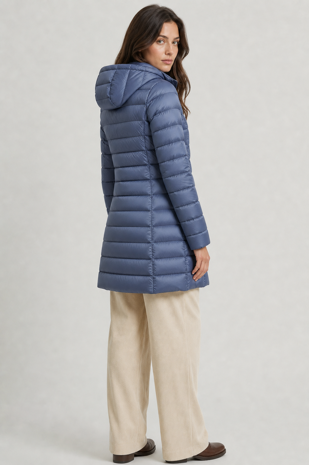 Rosie Hooded Quilted Longline Puffer Coat