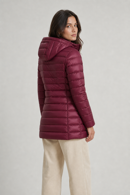 Rosie Hooded Quilted Longline Puffer Coat