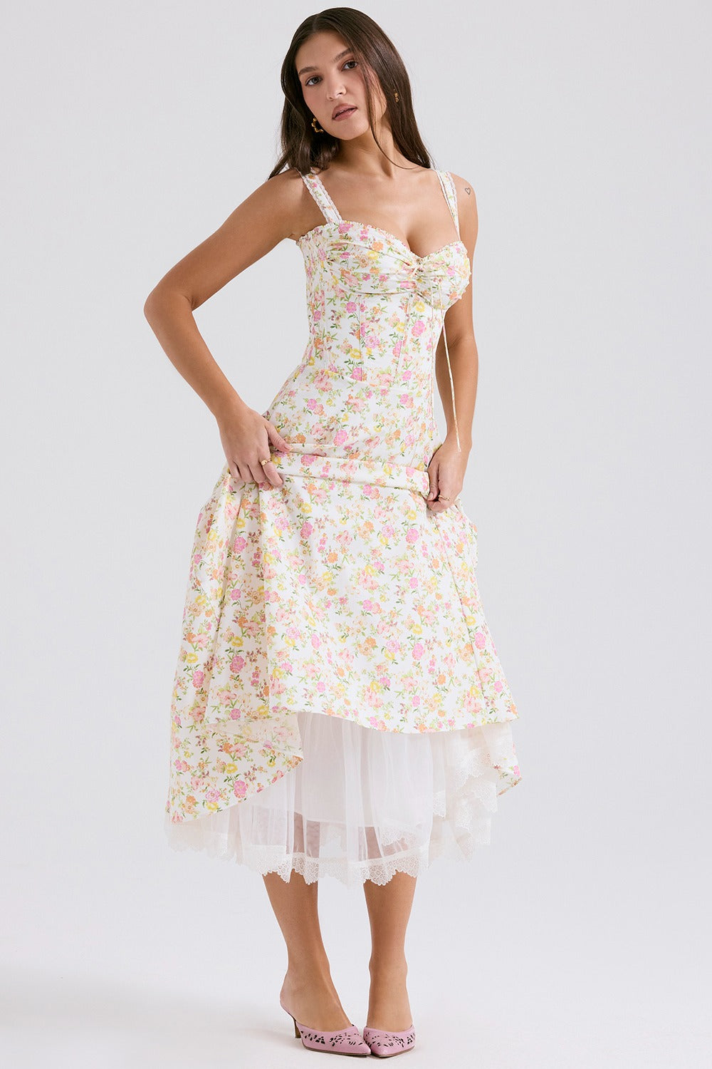 Seraphina Sweetheart Midi Dress