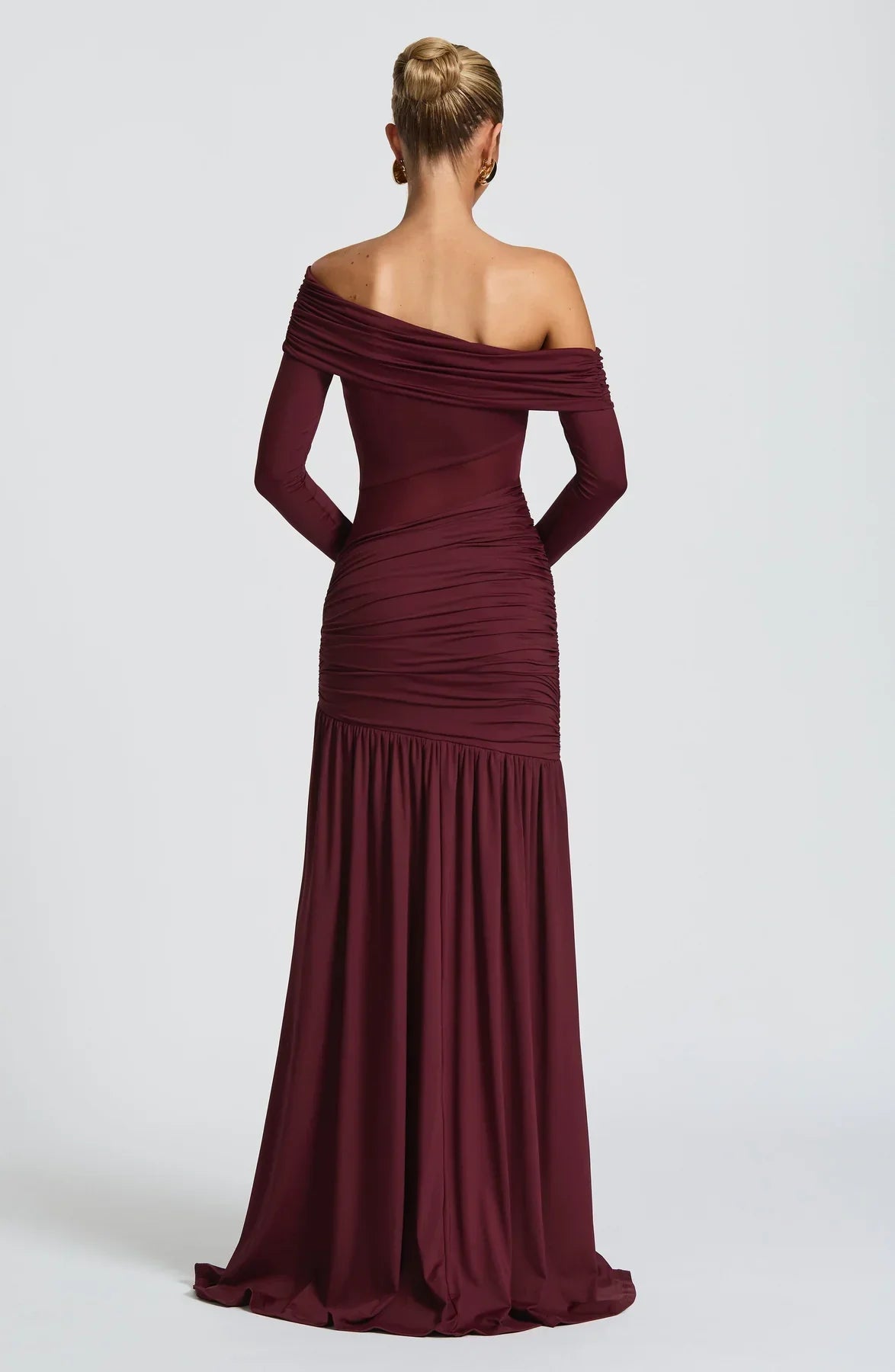 Women's Cocktail One Shoulder Slit Maxi Dress
