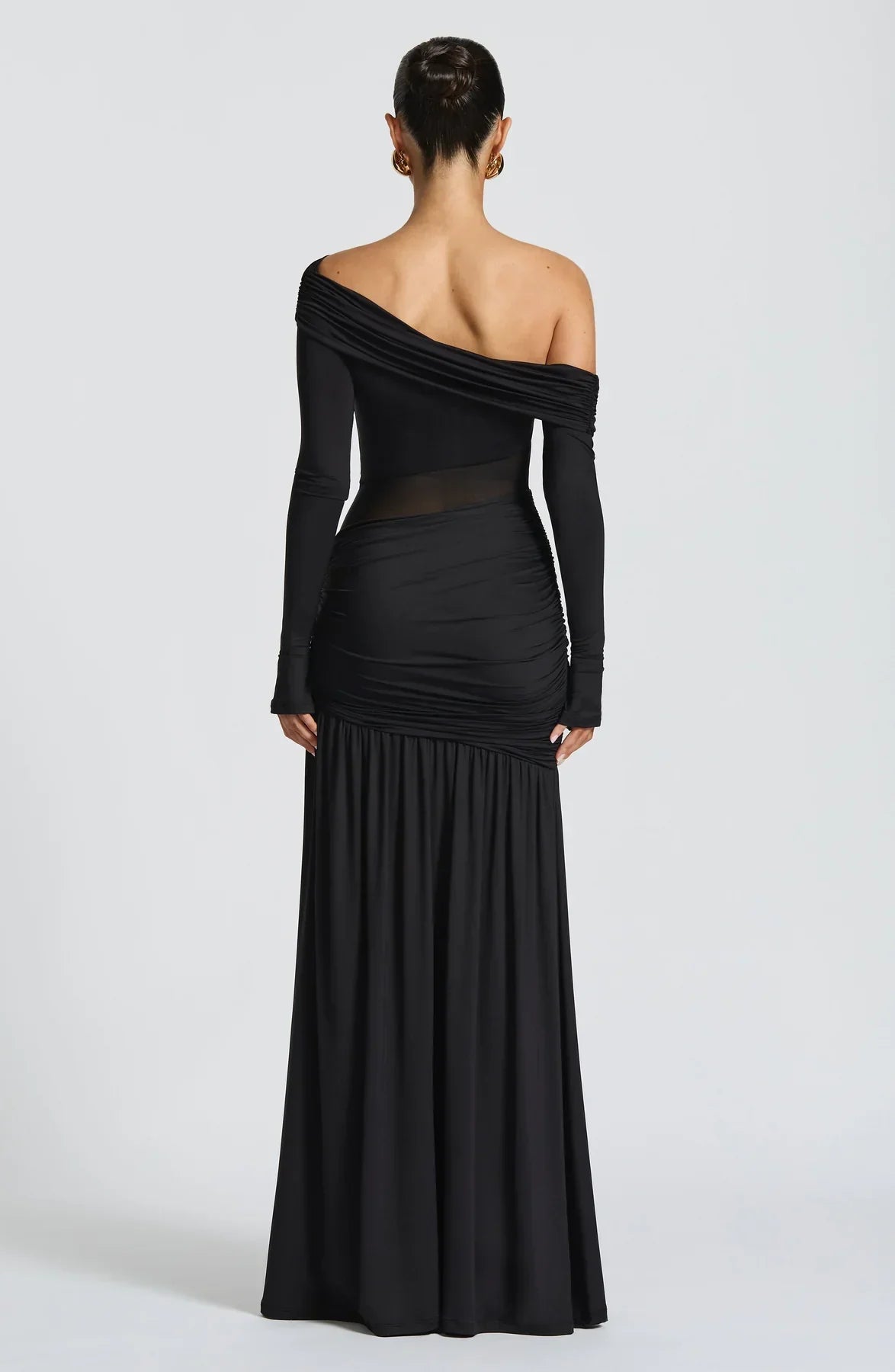 Women's Cocktail One Shoulder Slit Maxi Dress