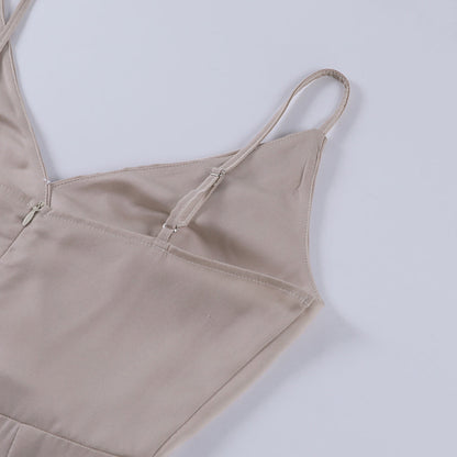 Cream wrap dress bodice detail showing adjustable tie closure