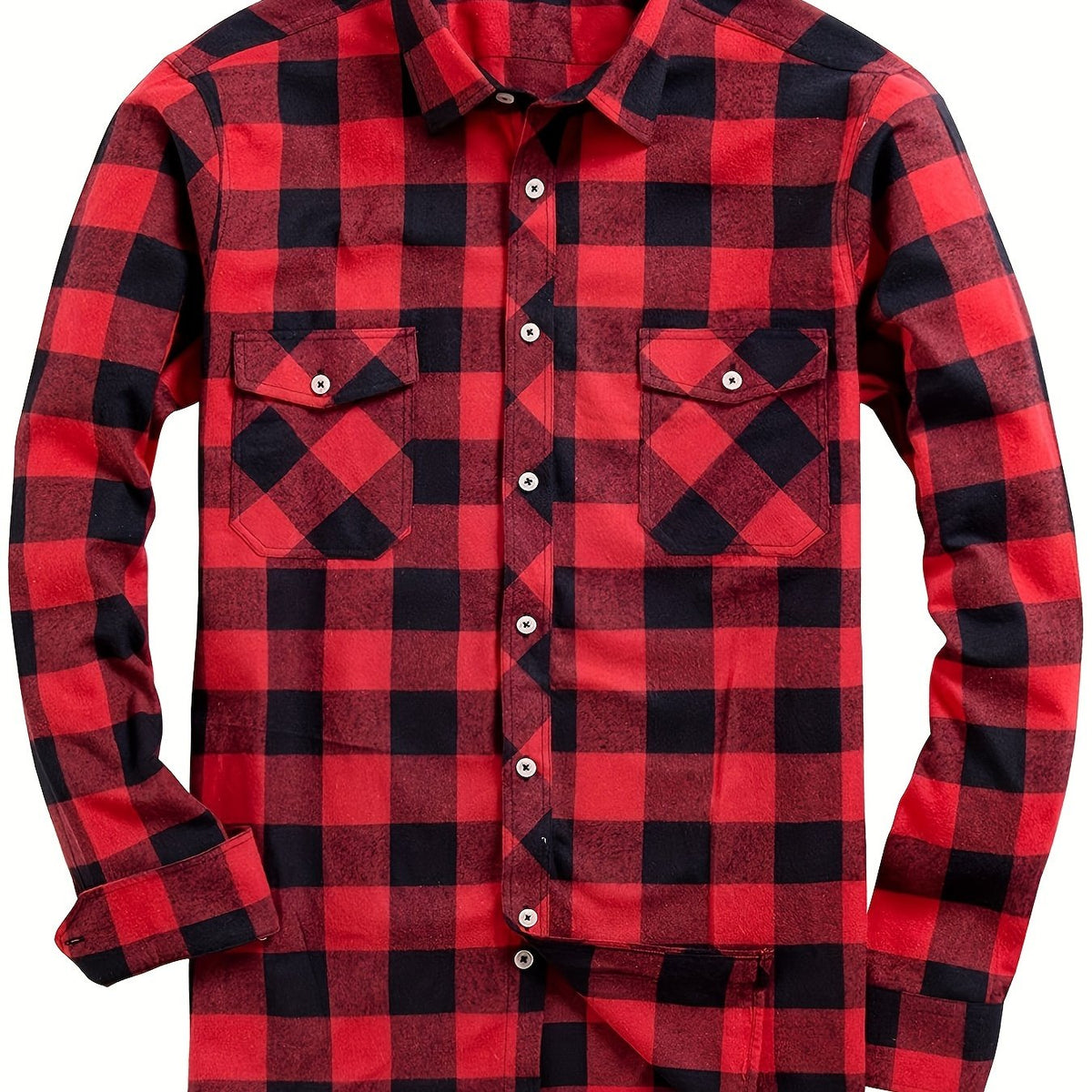 Silas Checked Flannel Shirt - Red