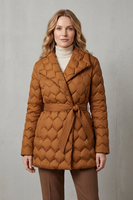 Solenza Quilted Belted Puffer Jacket