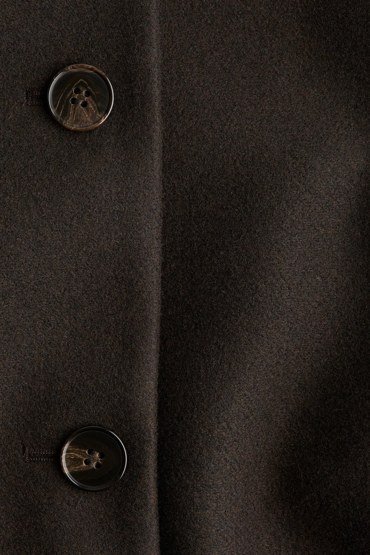 Solveig Detachable Shawl Collar Coat - Dark Brown