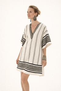 Ivory and Black Stripe