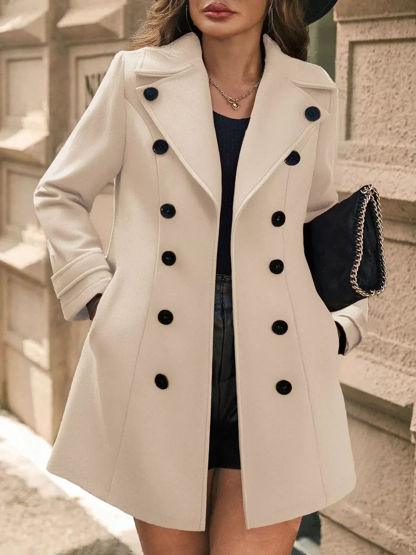 Sophe Double Breasted Tailored Long Coat