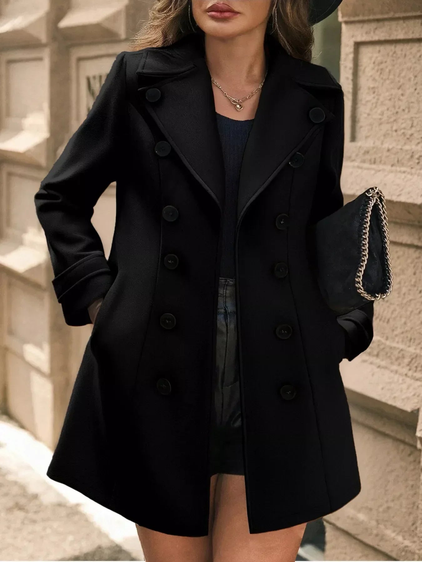 Sophe Double Breasted Tailored Long Coat