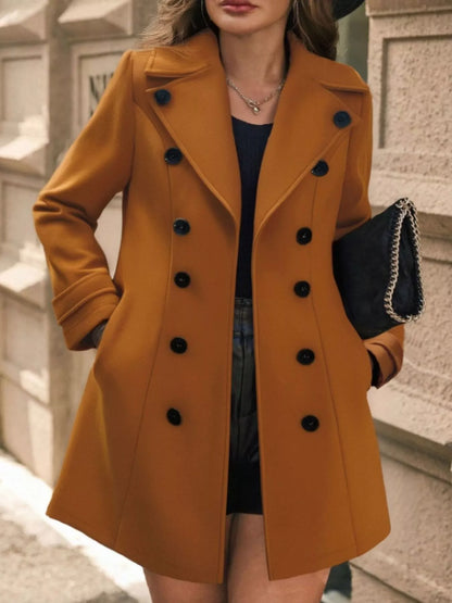 Sophe Double Breasted Tailored Long Coat