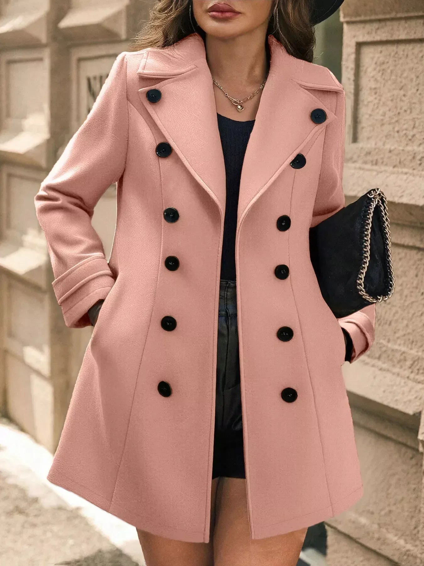 Sophe Double Breasted Tailored Long Coat