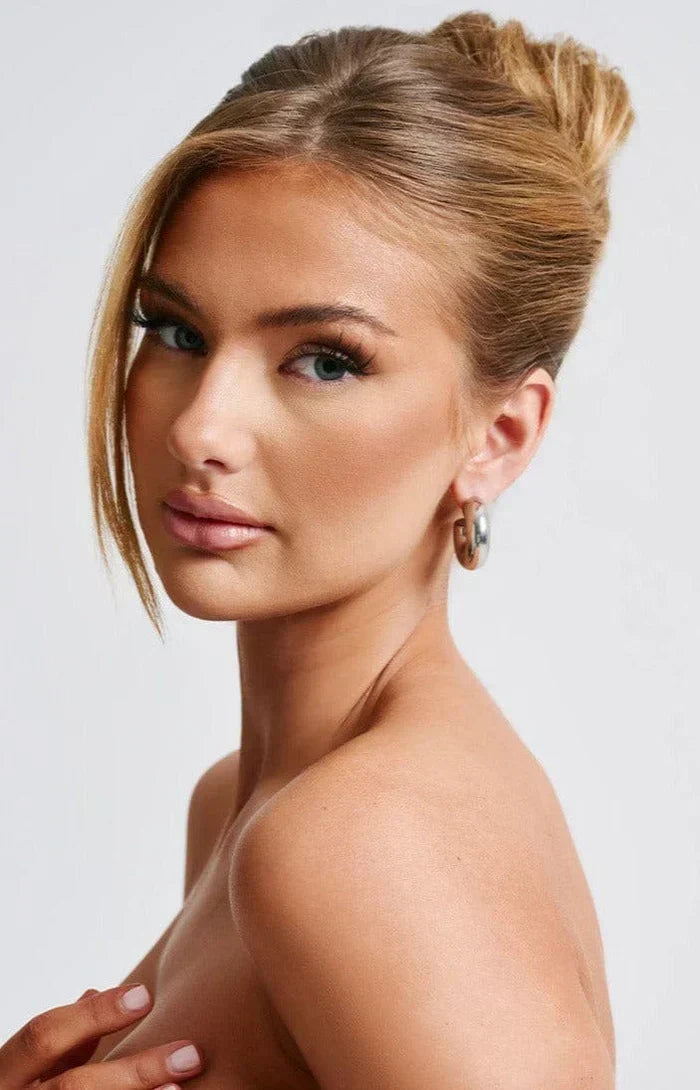 Sorrel Chunky Hoop Earrings - Silver