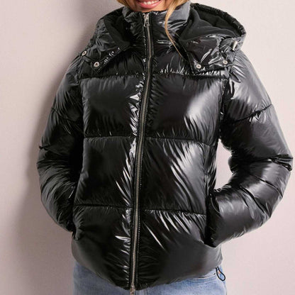 Tempest Hooded Quilted Puffer Jacket - Black