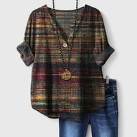 Burgundy and Mustard Stripe