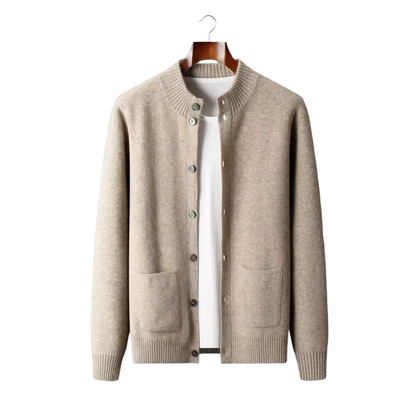 Theo Button-Up Cardigan - Light Beige