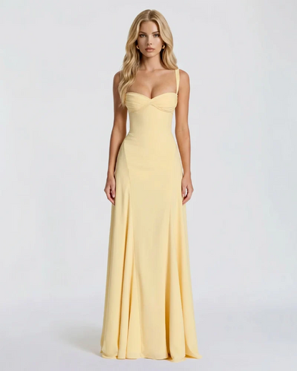 Varina Corset Maxi Dress - Butter Yellow