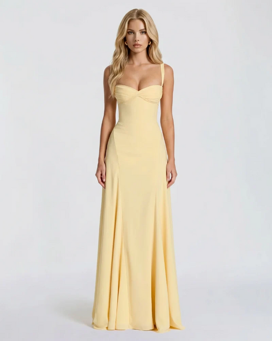 Varina Corset Maxi Dress - Butter Yellow