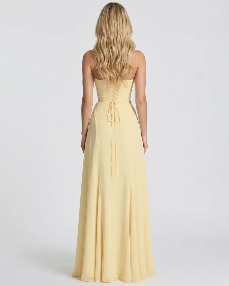 Varina Corset Maxi Dress - Butter Yellow