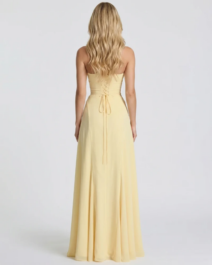 Varina Corset Maxi Dress - Butter Yellow