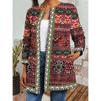 Red Geometric Print