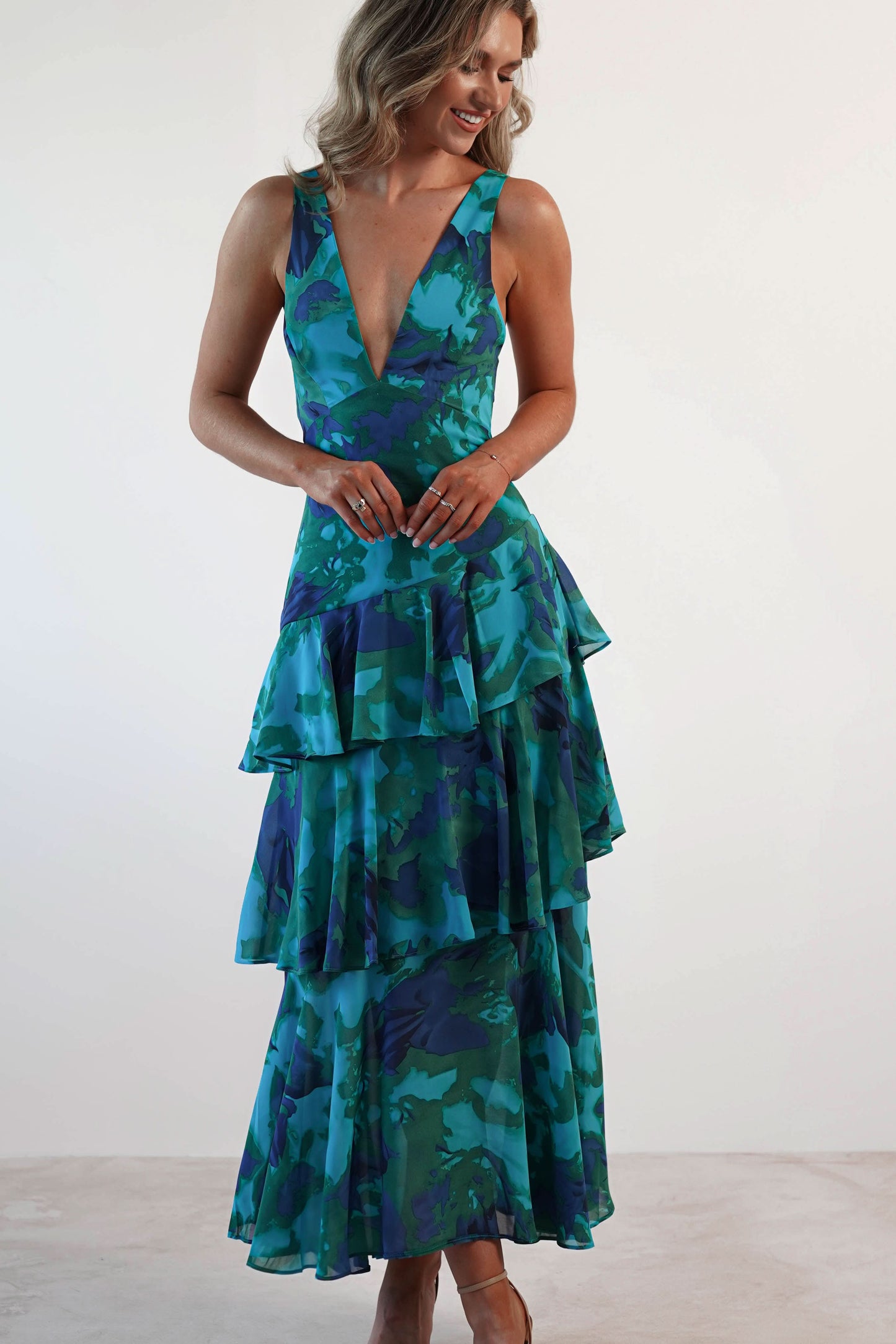 Veda Ruffle Midi Dress
