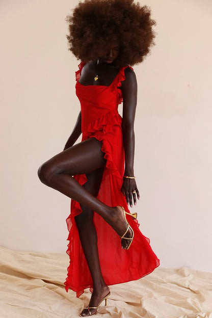 Victoria Ruffled Maxi Dress