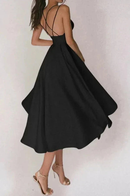Vienna v Neck Midi Dress