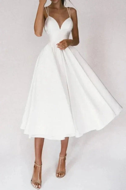 Vienna v Neck Midi Dress