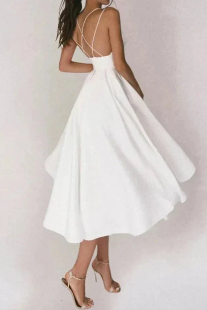 Vienna v Neck Midi Dress