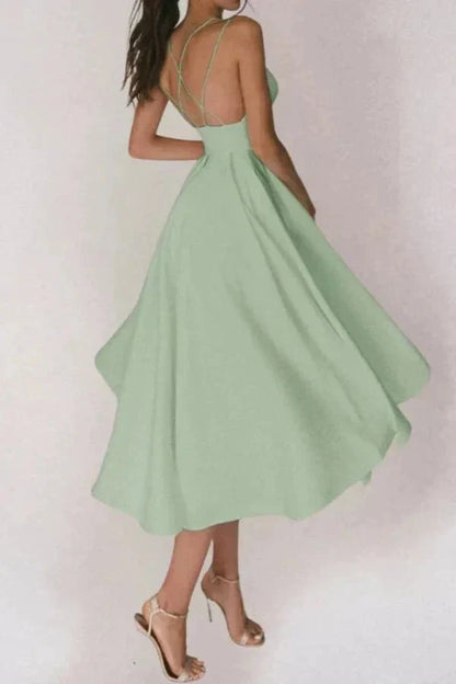 Vienna v Neck Midi Dress