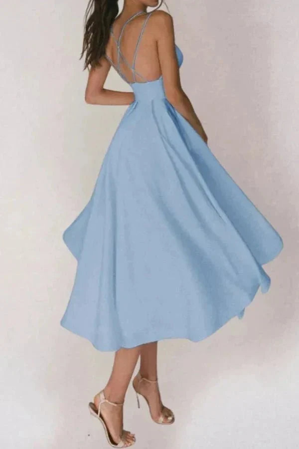 Vienna v Neck Midi Dress
