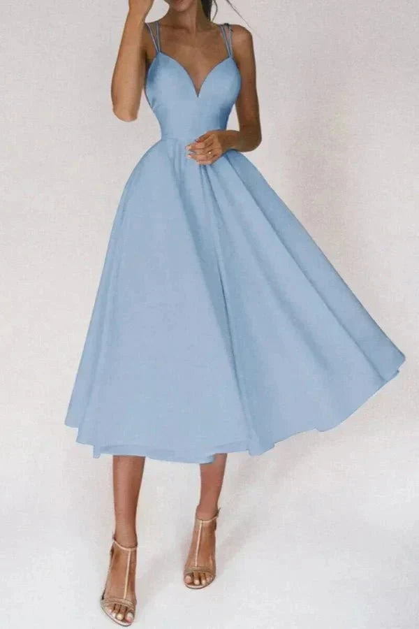 Vienna v Neck Midi Dress