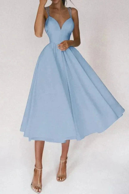 Vienna v Neck Midi Dress